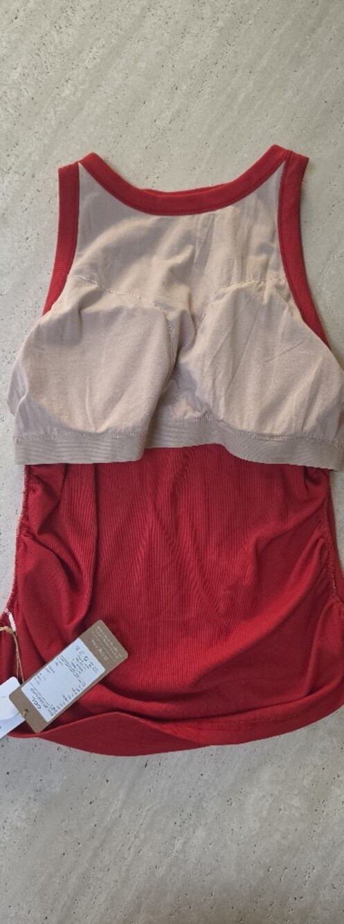 NWT OGL Red Ribbed Racerback Tank Top - Picture 5 of 7